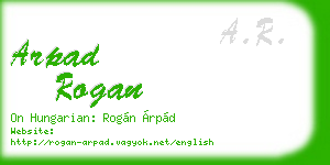 arpad rogan business card